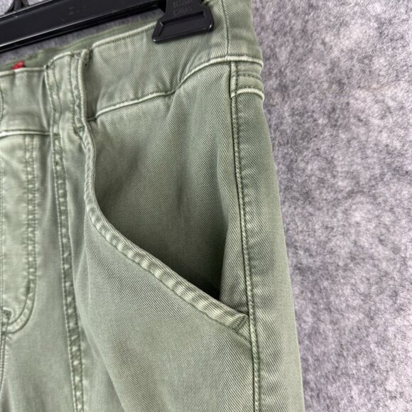 SPANX Stretch Twill Ankle Cargo Pants Pull On Army Green Slimming Women’s M - Picture 5 of 16